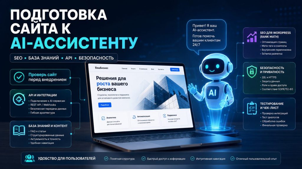 Нейросеть для бизнеса: подготовка сайта к внедрению AI-ассистента