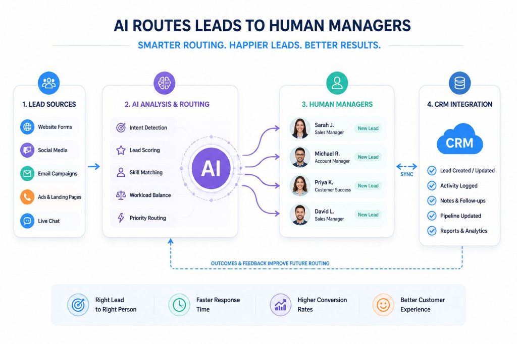 Схема интеграции AI с CRM и WordPress