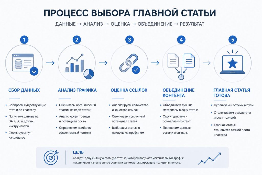 инфографика как выбрать главную статью для SEO
