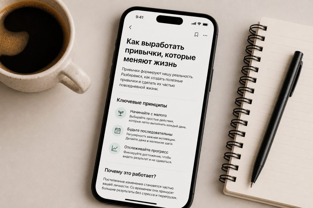 Мобильная версия AI-статьи с чек-листом для клиента