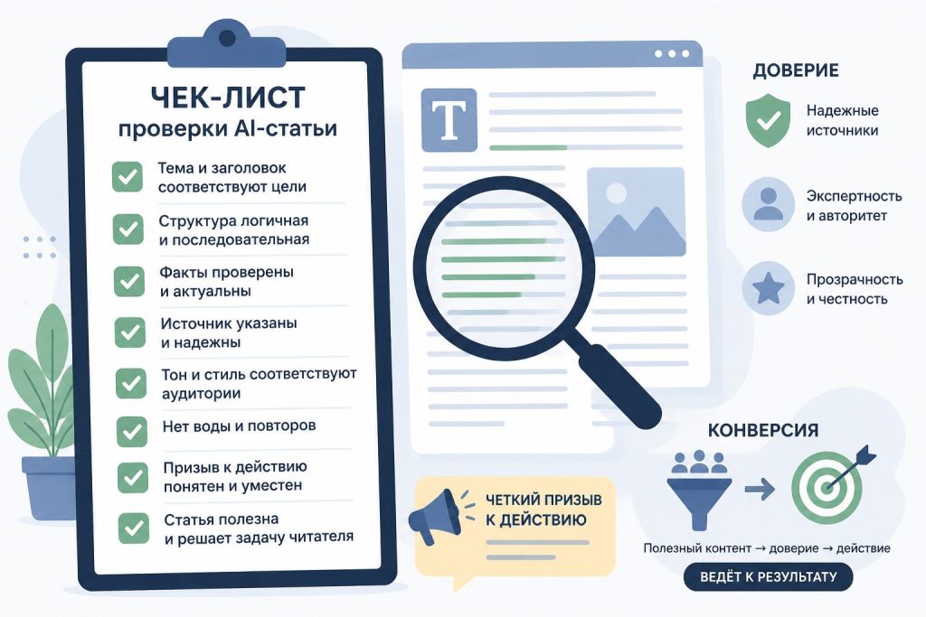 Чек-лист проверки AI-контента глазами клиента