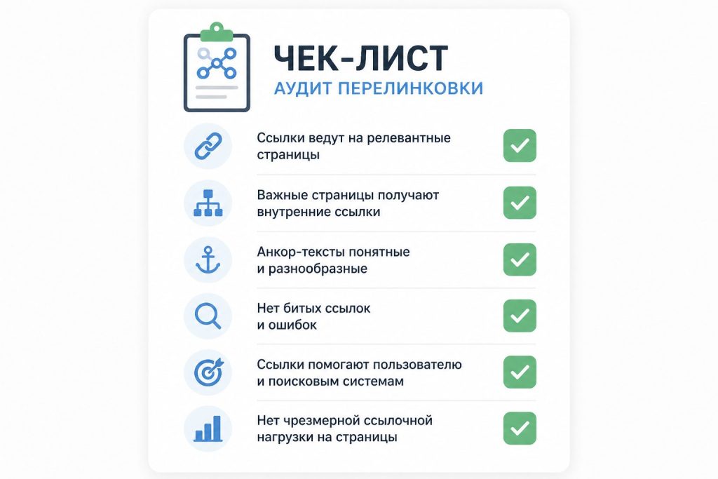 Чек‑лист проверки внутренней перелинковки для малого бизнеса