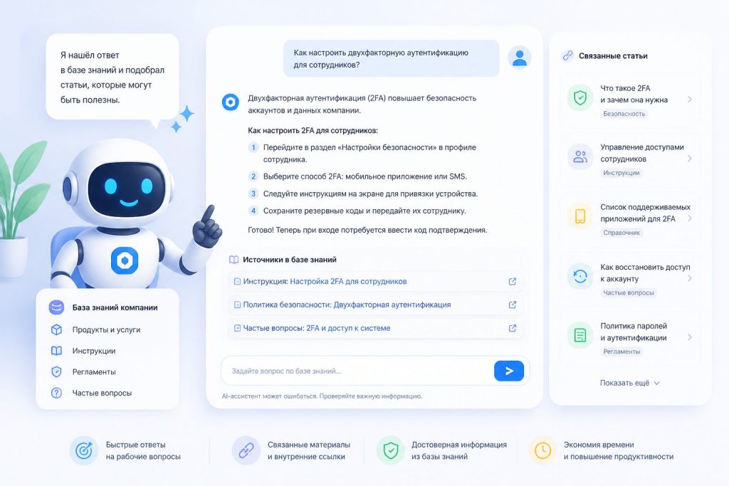 AI-ассистент и умная база знаний со ссылками