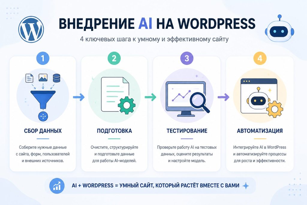 чек-лист по внедрению AI-помощника на WordPress