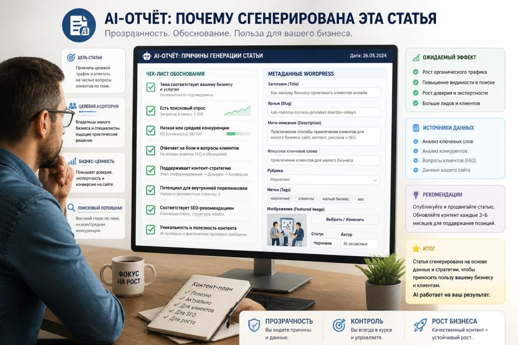 Аналитика AI и WordPress — как понять решение нейросети