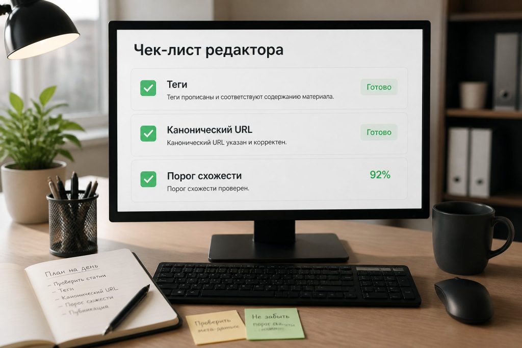 Чек-лист проверки перед публикацией в WordPress