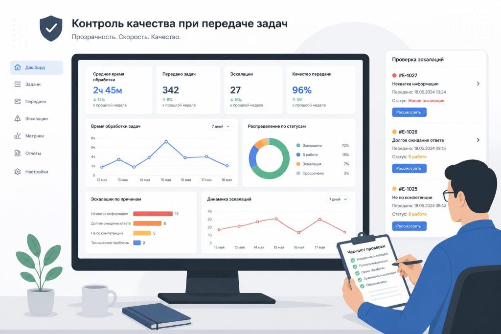Дашборд контроля передачи задач между AI‑агентами
