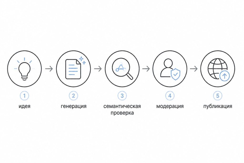 Процесс проверки контента на семантические повторы перед публикацией